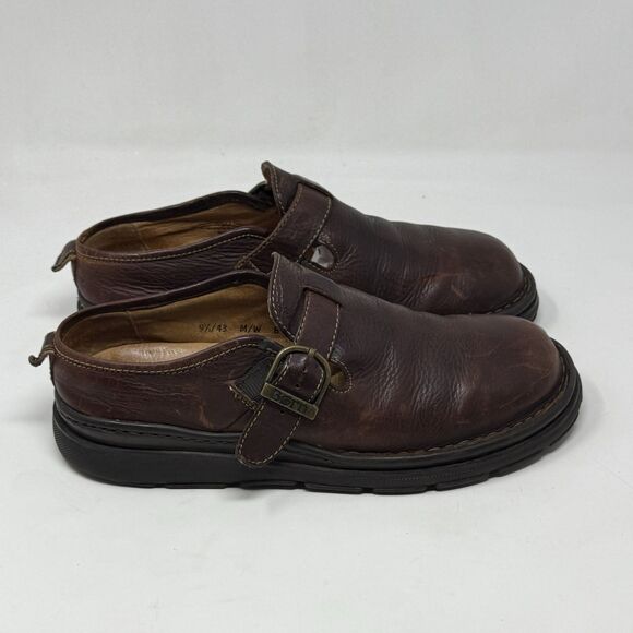 Born Cabot Fisherman Mules Sandals Mens 9.5 Brown Leather Handcrafted Shoes - Picture 3 of 16
